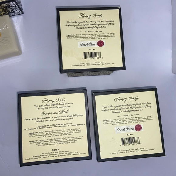 Punch Studio Honey Soap Bars Keepsake Gift Boxes, Soaps are New & Sealed - Picture 12 of 17